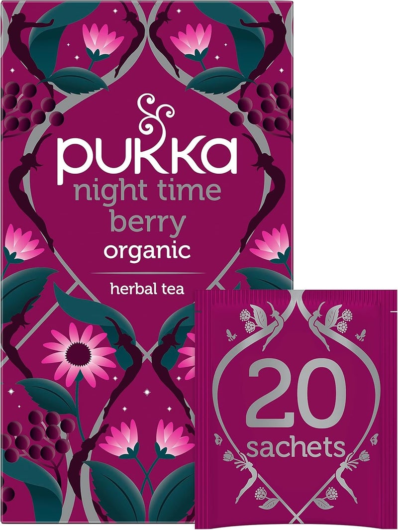 Pukka Organic Night Time Berry Herbal Tea - Image 1